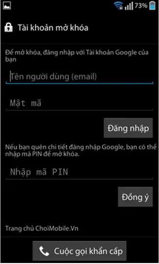 Cách phá mật khẩu điện thoại android khi quên mật khẩu