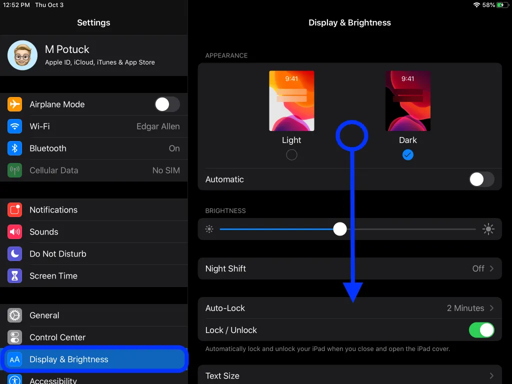 Cách phóng to biểu tượng ứng dụng và văn bản trên iPadOS 13