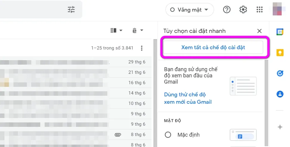 Cách quay về giao diện Gmail cũ 2022