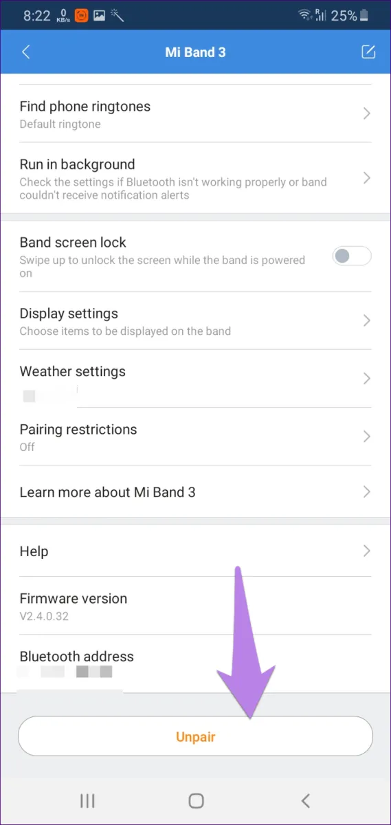 Cách reset Mi Band 3 và 4