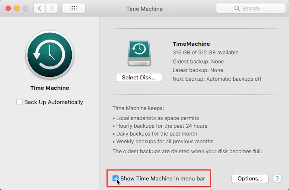 Cách sao lưu dữ liệu trên hệ điều hành macOS bằng công cụ Time Machine