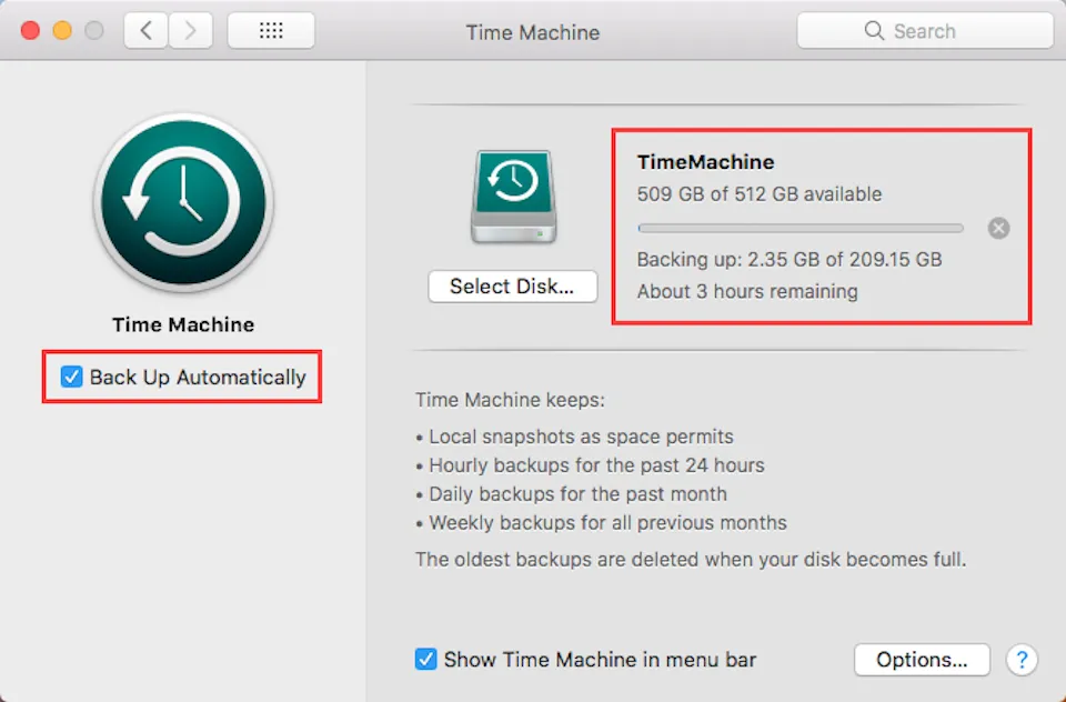 Cách sao lưu dữ liệu trên hệ điều hành macOS bằng công cụ Time Machine