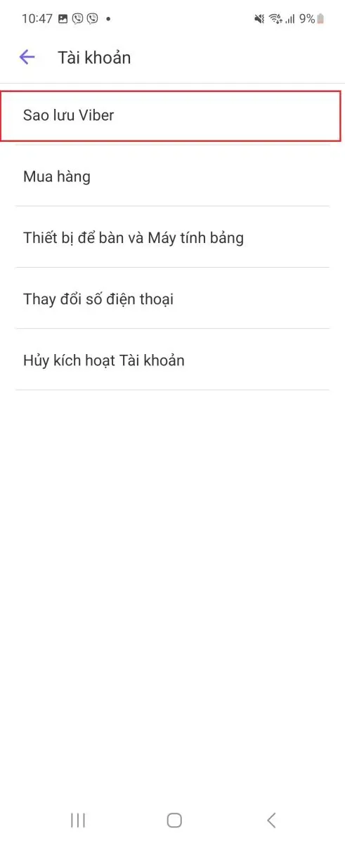 Cách sao lưu và khôi phục tin nhắn Viber