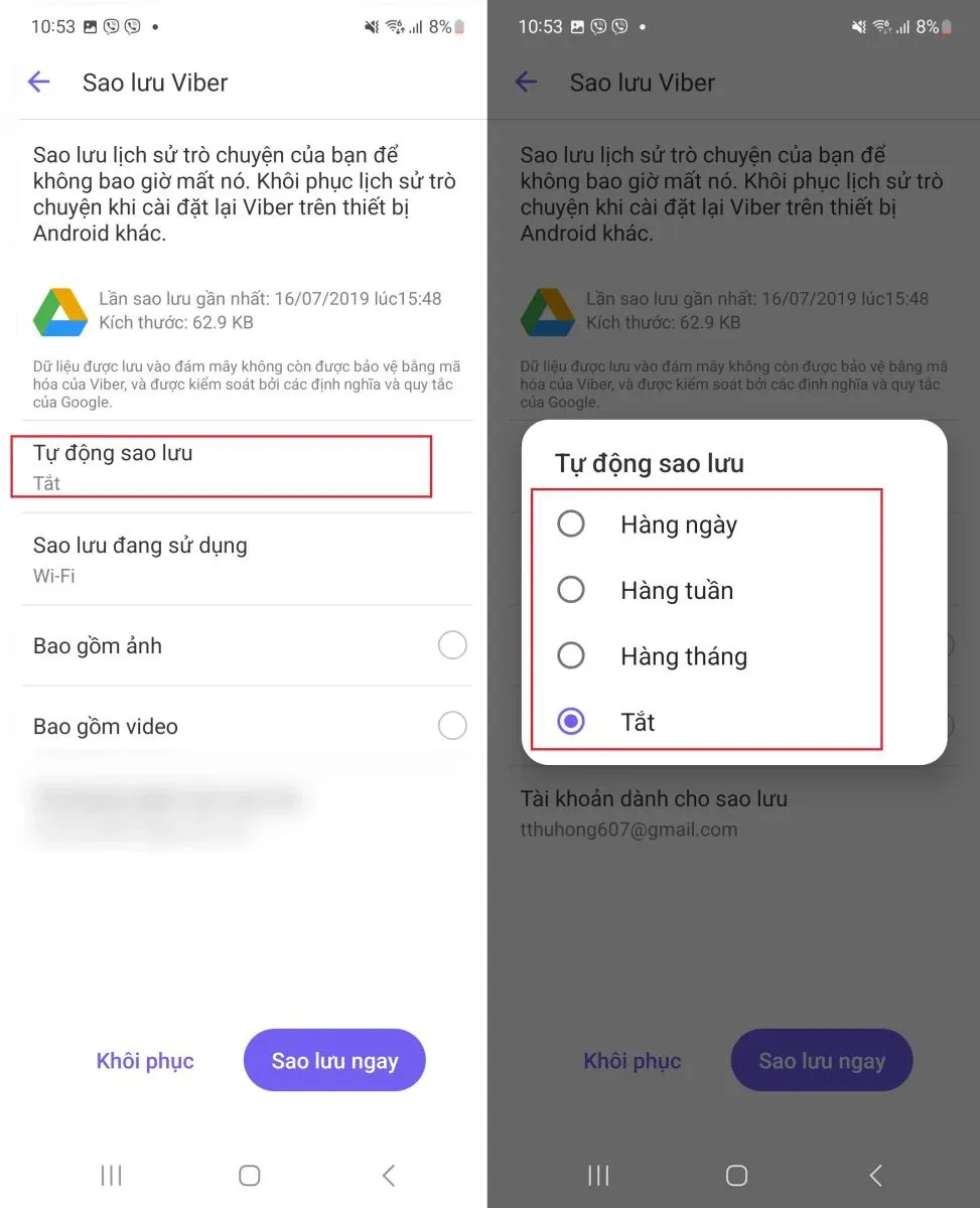 Cách sao lưu và khôi phục tin nhắn Viber