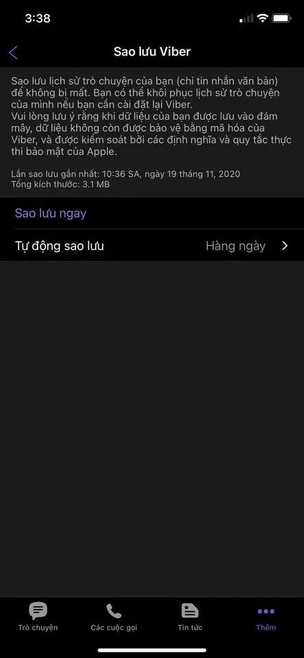 Cách sao lưu và khôi phục tin nhắn Viber