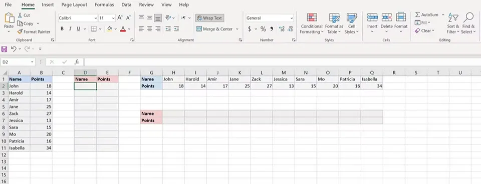 Cách sắp xếp dữ liệu trong Excel bằng hàm SORT