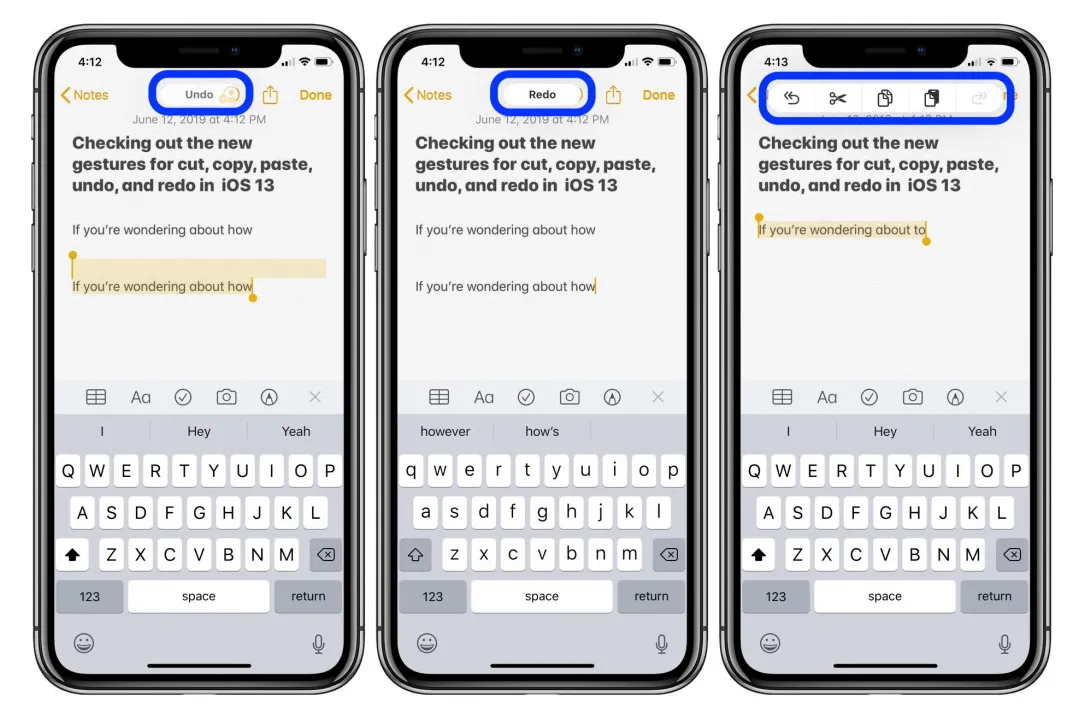 Cách sử dụng các cử chỉ mới để cắt, sao chép, dán và hoàn tác trên với iOS 13