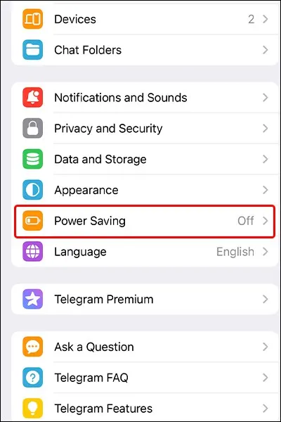 Cách sử dụng chế độ tiết kiệm năng lượng trên Telegram siêu đơn giản