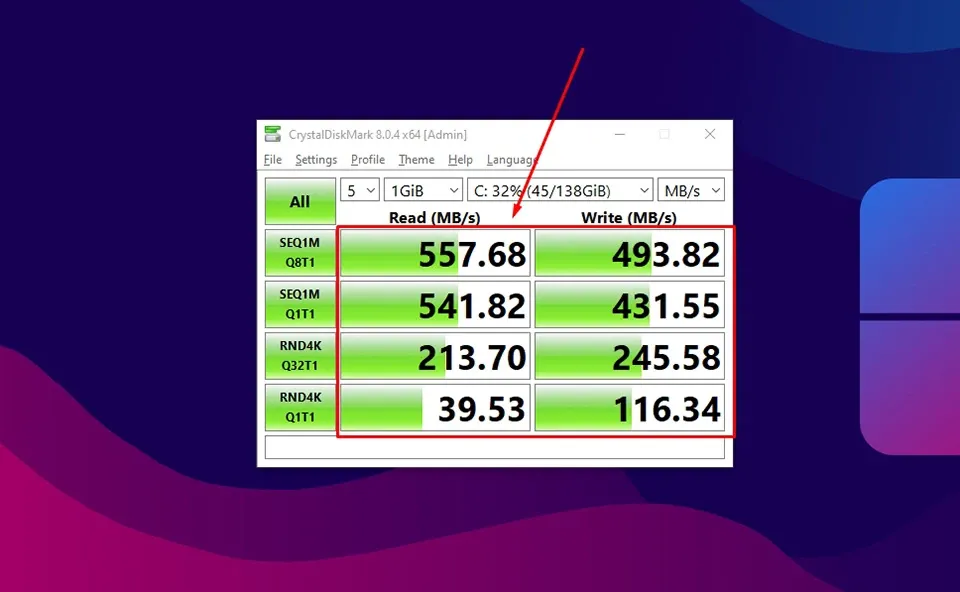 Cách sử dụng CrystalDiskMark để kiểm tra hiệu suất ổ cứng trong Windows 10