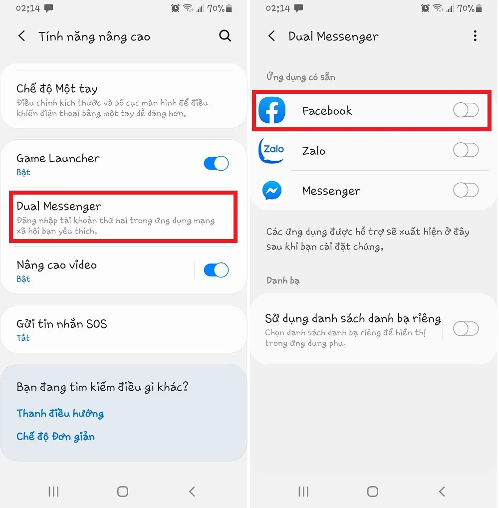 Cách sử dụng Dual Messenger trên điện thoại Samsung và iPhone