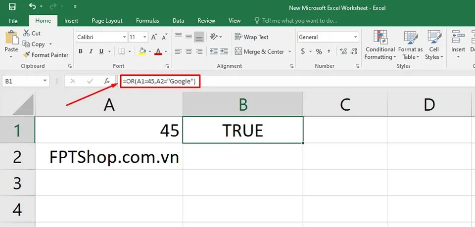 Cách sử dụng hàm OR trong Excel mà không phải ai cũng biết