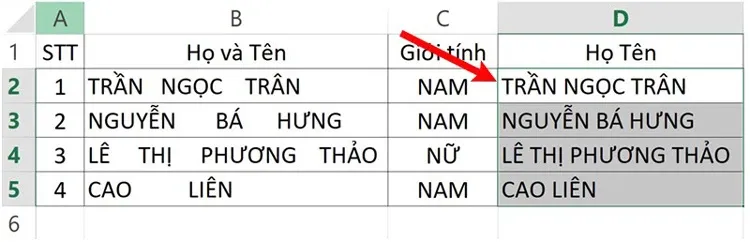 Cách sử dụng hàm TRIM trong Excel cực đơn giản có thể bạn chưa biết