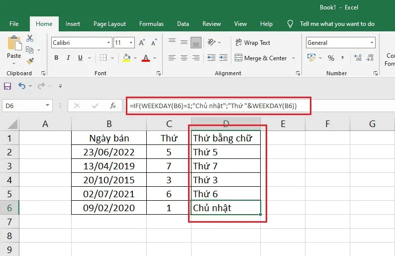 Cách sử dụng hàm Weekday trong Excel chi tiết và dễ hiểu nhất