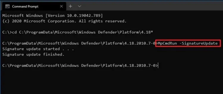 Cách sử dụng Microsoft Defender Antivirus bằng dòng lệnh trên Windows 10