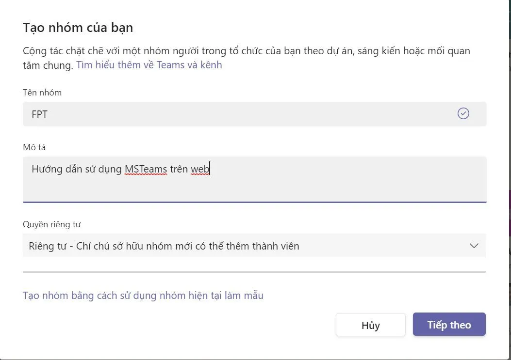 Cách sử dụng Microsoft Teams trên website mà không cần tải về