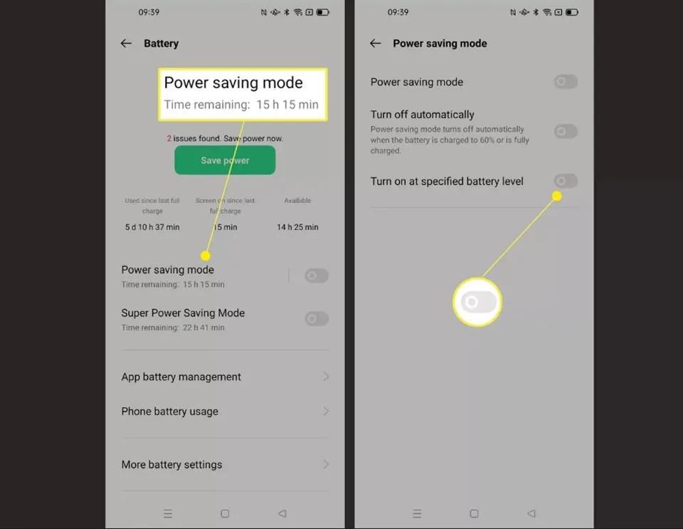 Cách sử dụng Power Saver Mode trên Android