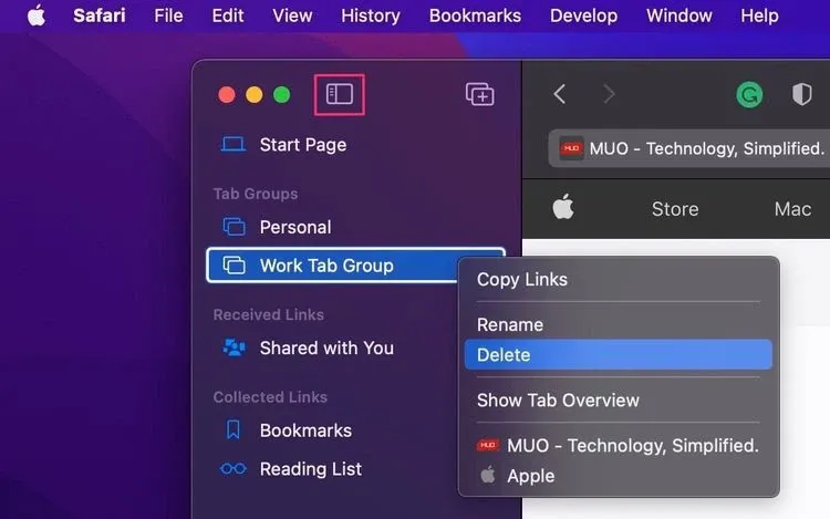 Cách sử dụng Tab Groups Safari trên máy Mac