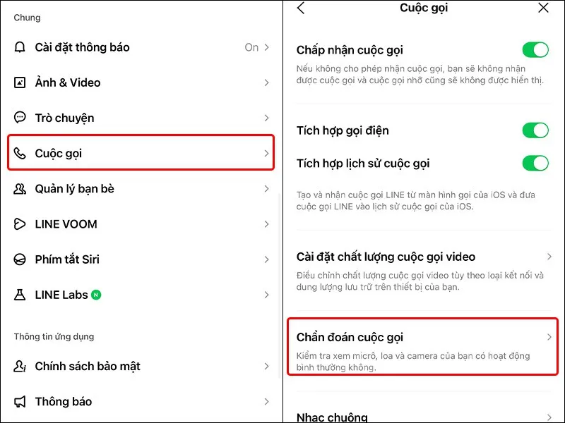 Cách sử dụng tính năng chuẩn đoán cuộc gọi trên LINE vô cùng đơn giản