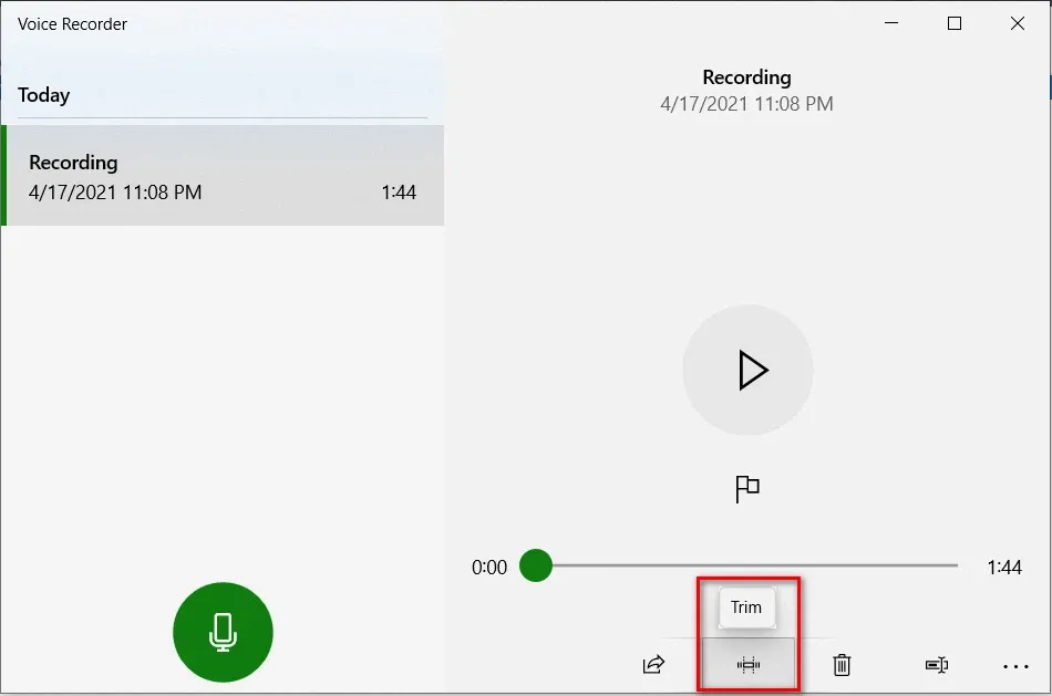 Cách sử dụng ứng dụng Voice Recorder trên Windows 10