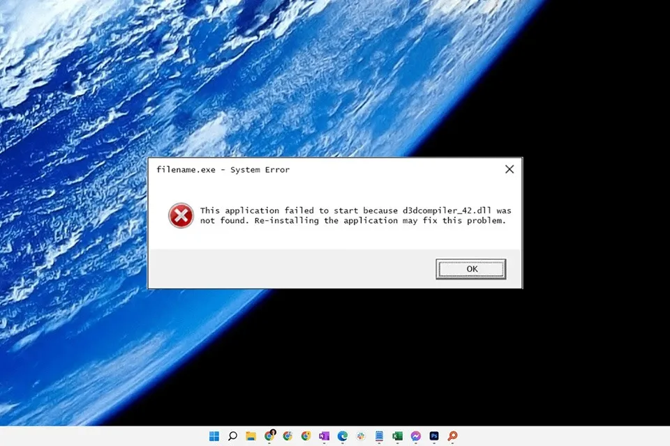 Cách sửa lỗi D3dcompiler_42.dll Not Found trong Windows 11