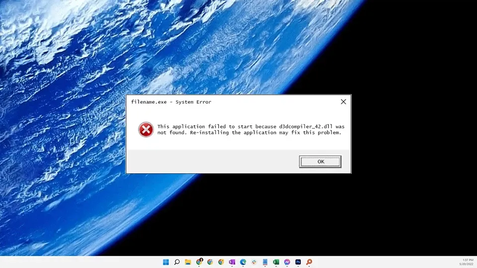 Cách sửa lỗi D3dcompiler_42.dll Not Found trong Windows 11
