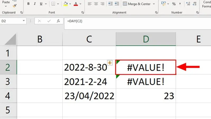 Cách sửa lỗi #Value! ngày tháng trên Excel trong “phút mốt”