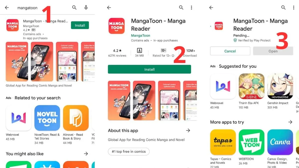 Cách tải app truyện tranh MangaToon trên máy tính, điện thoại Android và iOS nhanh nhất