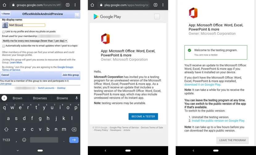 Cách tải bản preview của Microsoft Office trên iOS và Android