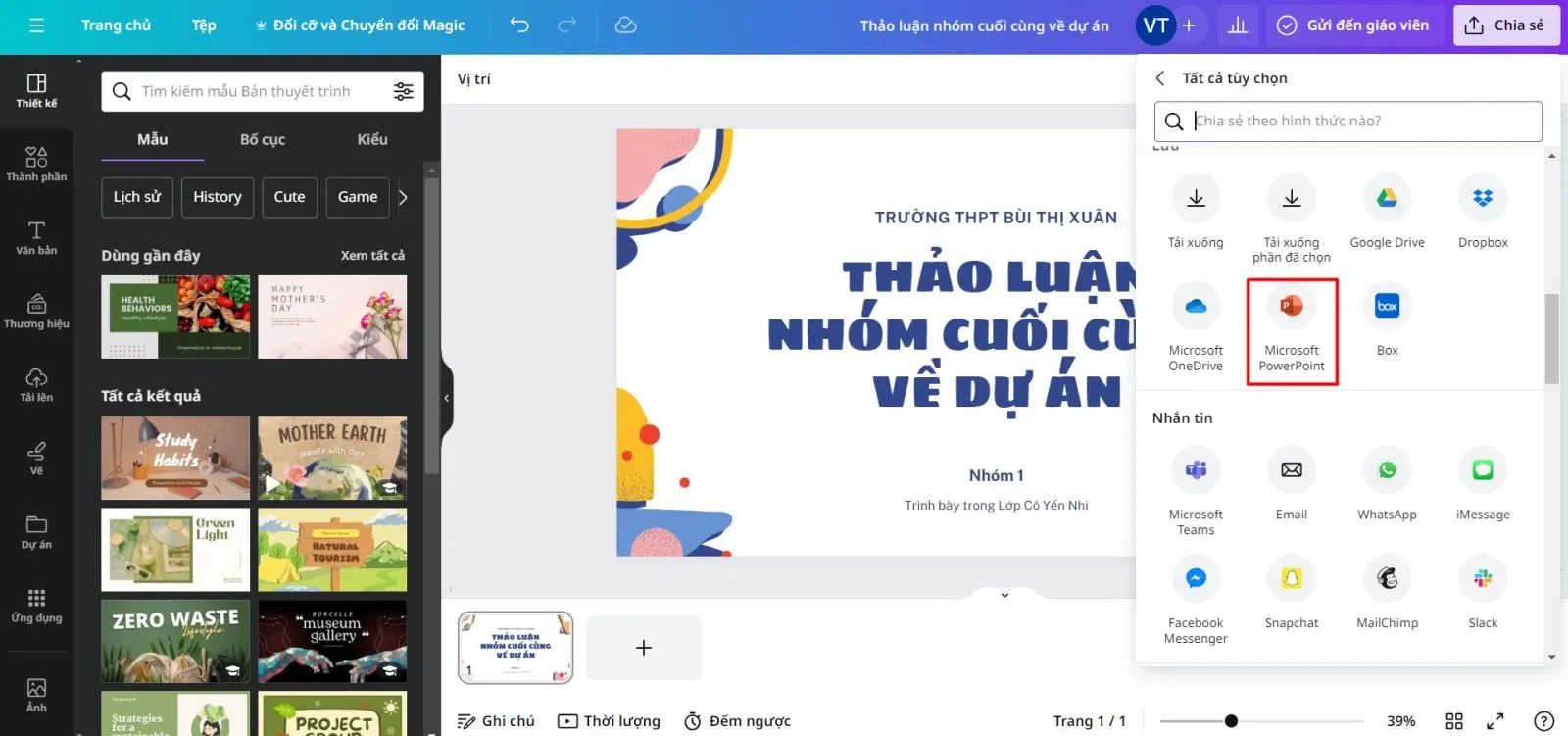 Cách tải Canva về Powerpoint đơn giản, nhanh chóng và không bị mất hiệu ứng