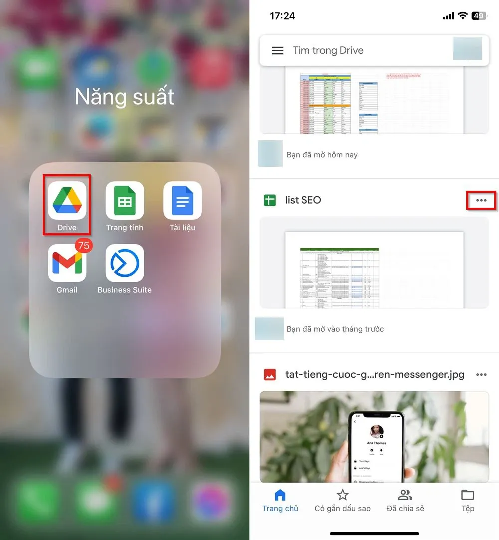 Cách tải file trên Google Drive xuống iPhone vô cùng đơn giản mà ai cũng có thể thực hiện được