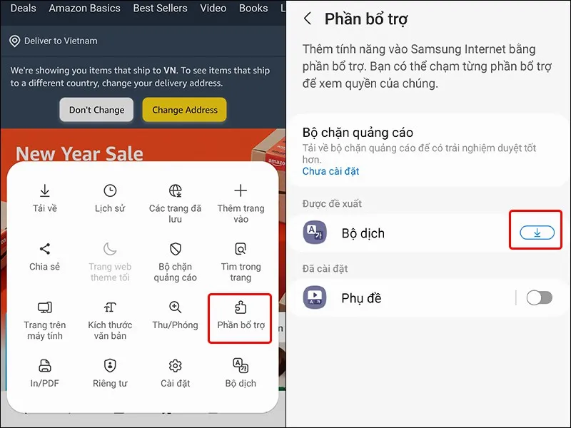 Cách tải và sử dụng bộ dịch của Samsung Internet cực kỳ đơn giản