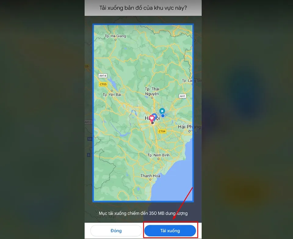 Cách tải về bản đồ ngoại tuyến cho Google Maps để điều hướng không cần Internet