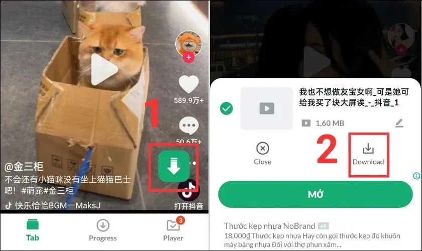 Cách tải video Tiktok Trung Quốc không logo chất lượng cao cực đơn giản chỉ trong 1 nốt nhạc