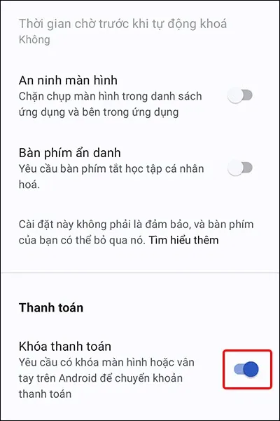 Cách tăng cường tính bảo mật khi chuyển khoản thanh toán trên Signal bằng điện thoại Android