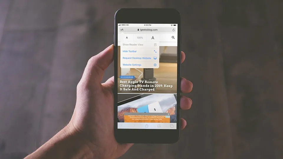 Cách tăng kích thước phông chữ trong Safari trên iPhone và iPad trong iOS 13