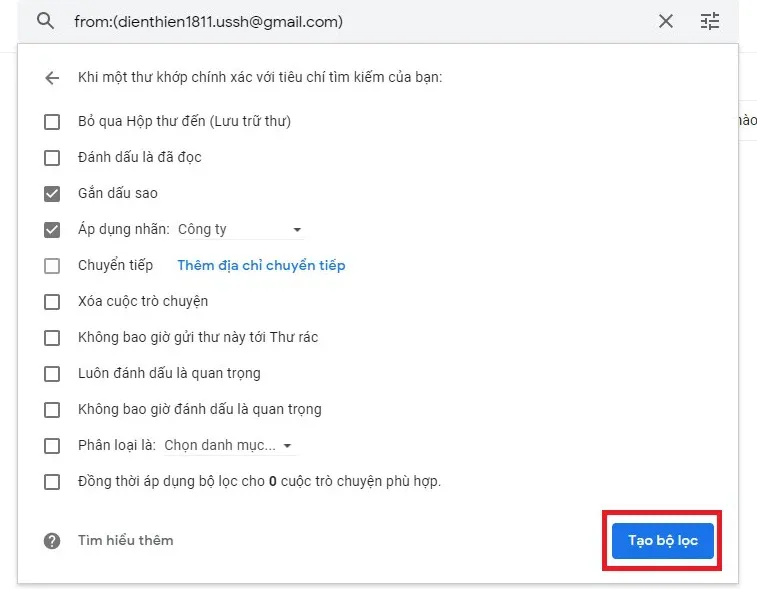 Cách tạo bộ lọc trong Gmail giúp bạn quản lý Gmail của mình tốt hơn