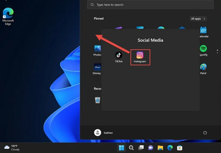 Cách tạo các thư mục có tổ chức trong menu Start của Windows 11