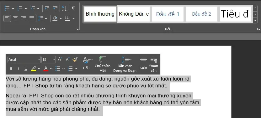 Cách tạo dấu chấm trong Word theo dạng danh sách