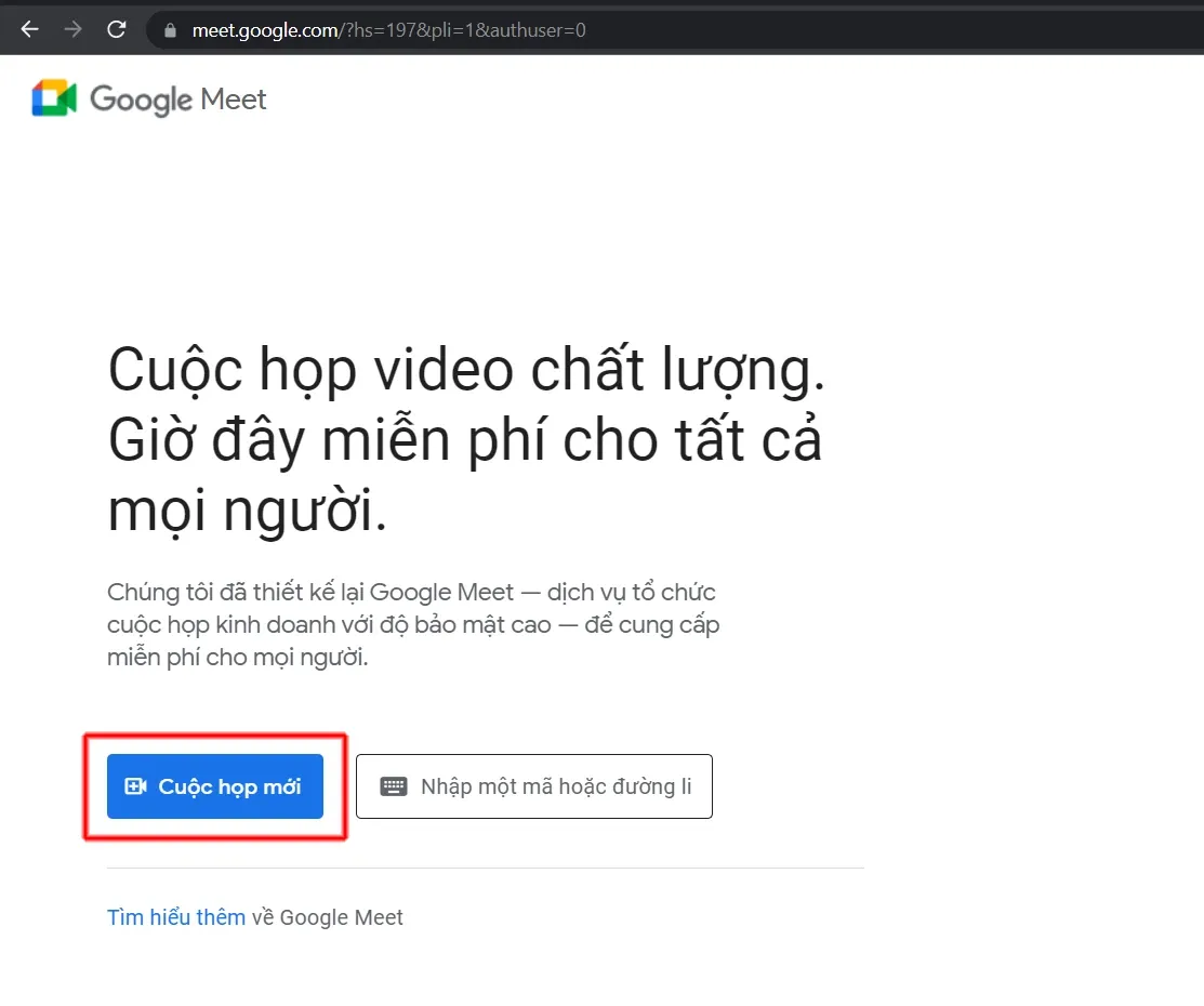 Cách tạo đường link cố định trong Google Meet