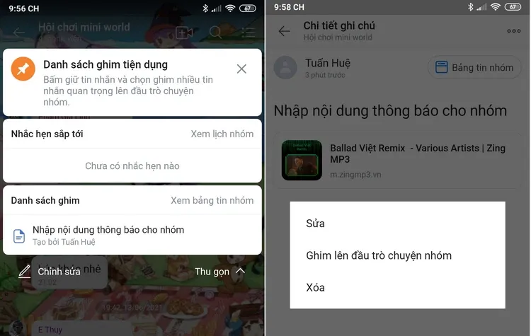 Cách tạo ghi chú cho nhóm chat Zalo không phải ai cũng biết