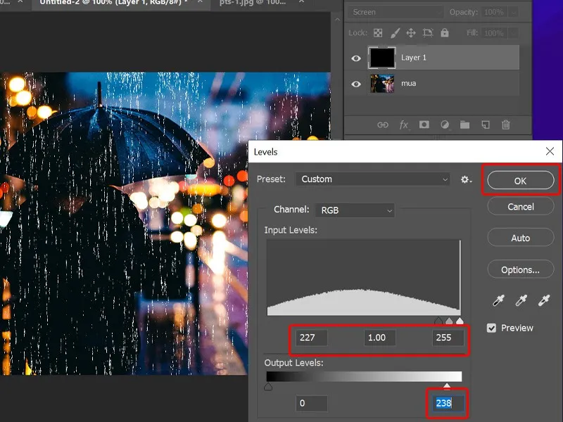 Cách tạo hiệu ứng mưa rơi trong Photoshop vô cùng dễ dàng