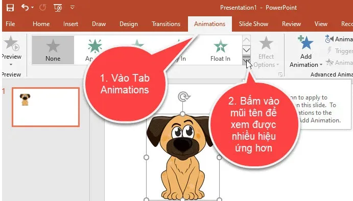 Cách tạo nhiều hiệu ứng cho 1 đối tượng trong PowerPoint 2010 đơn giản