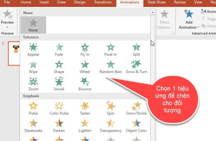 Cách tạo nhiều hiệu ứng cho 1 đối tượng trong PowerPoint 2010 đơn giản