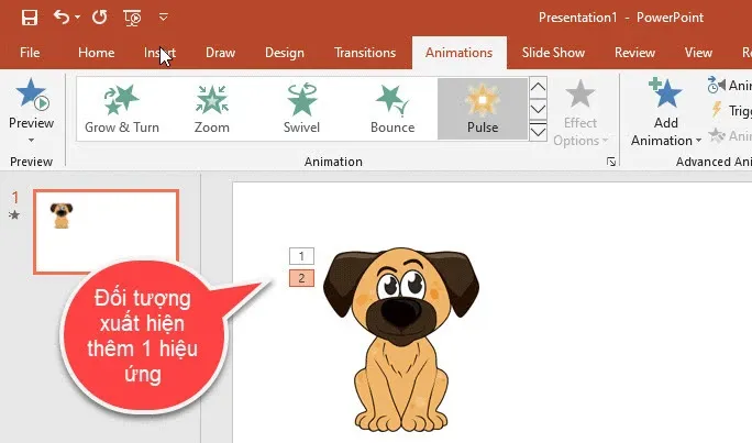 Cách tạo nhiều hiệu ứng cho 1 đối tượng trong PowerPoint 2010 đơn giản