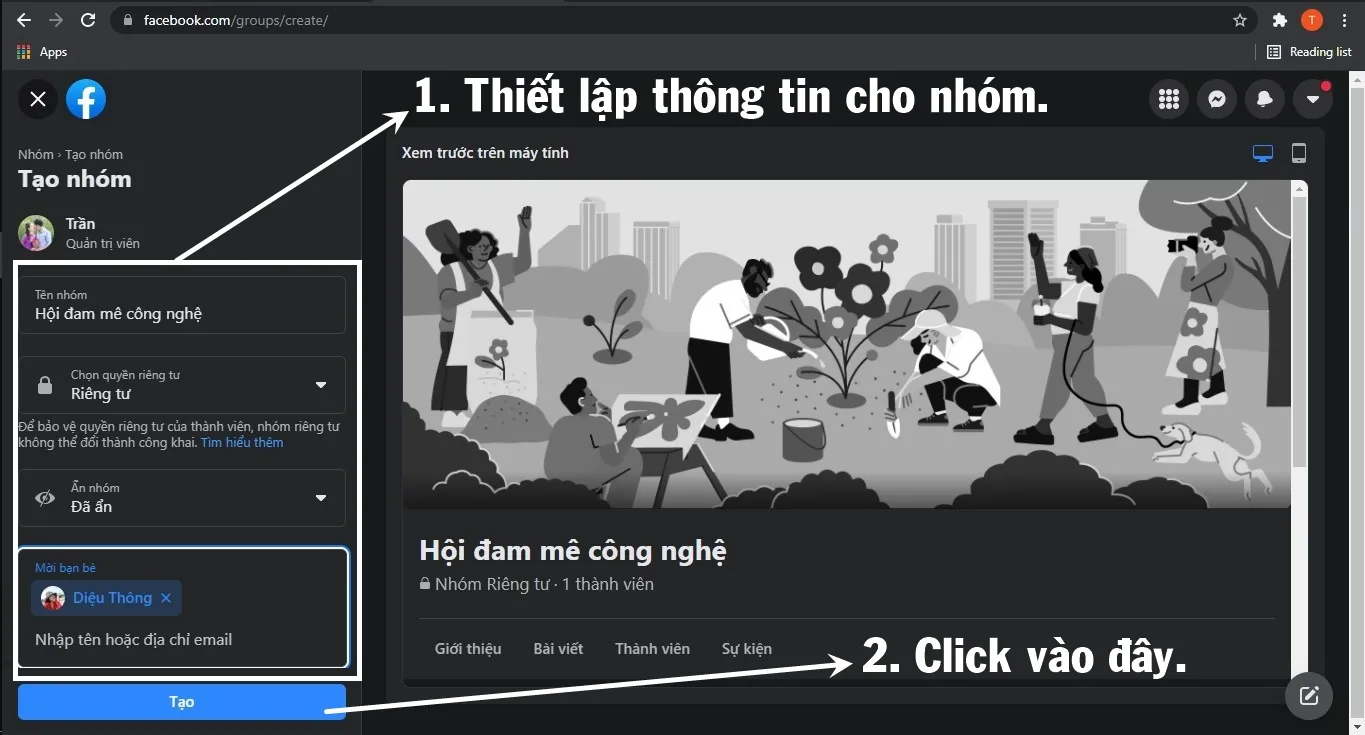 Cách tạo nhóm trên Facebook vô cùng đơn giản