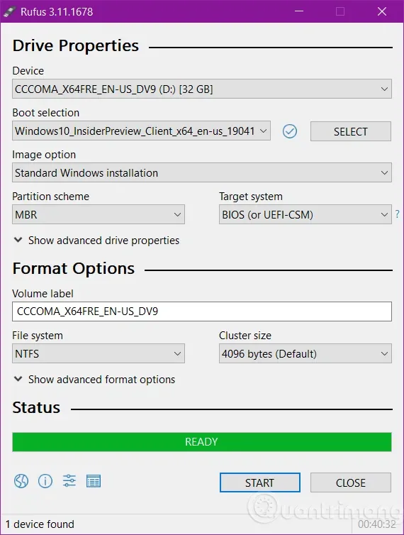 Cách tạo USB boot chuẩn UEFI bằng phần mềm Rufus