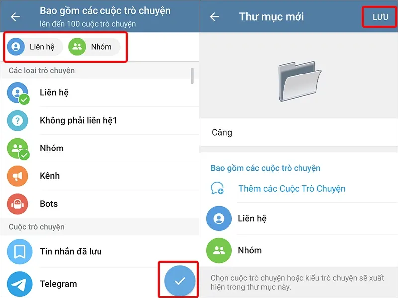 Cách tạo và quản lý thư mục trò chuyện Telegram siêu dễ