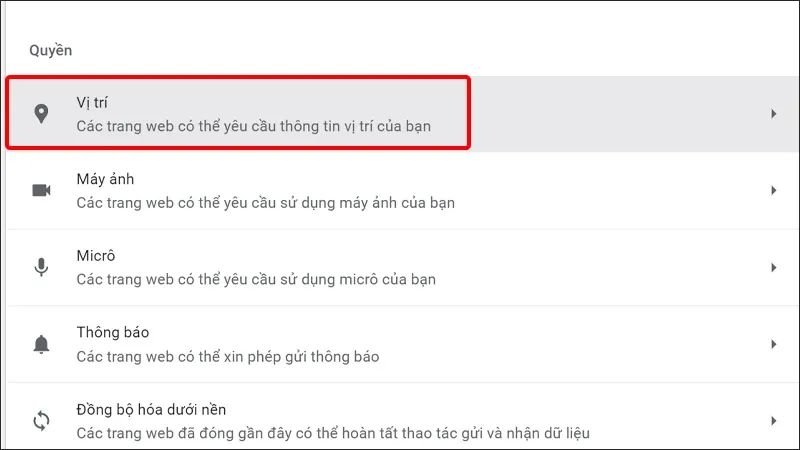 Cách tắt hoặc bật dịch vụ vị trí trên Google Chrome