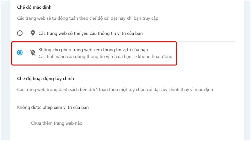 Cách tắt hoặc bật dịch vụ vị trí trên Opera cực nhanh chóng