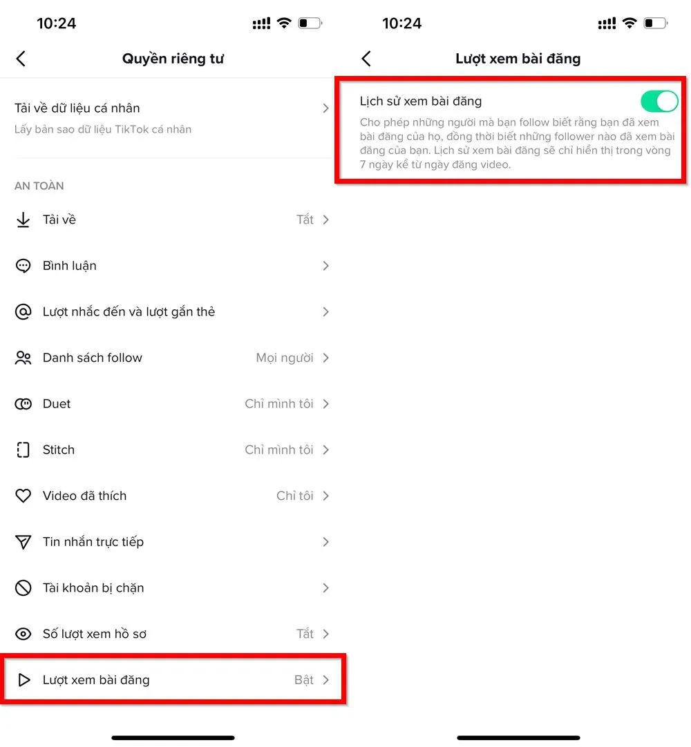 Cách tắt lịch sử xem bài đăng trên TikTok để người đăng không biết bạn đã xem video của họ